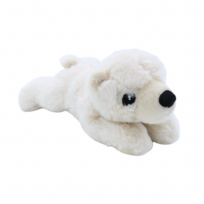 Peluche Oso Polar Acostado 20 cm Buinzoo