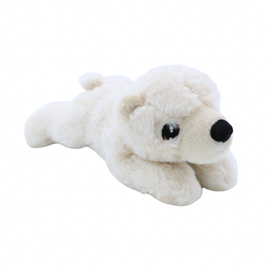 Peluche Oso Polar Acostado 20 cm Buinzoo