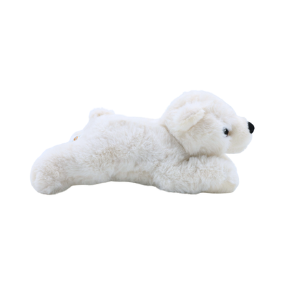 Peluche Oso Polar Acostado 20 cm Buinzoo