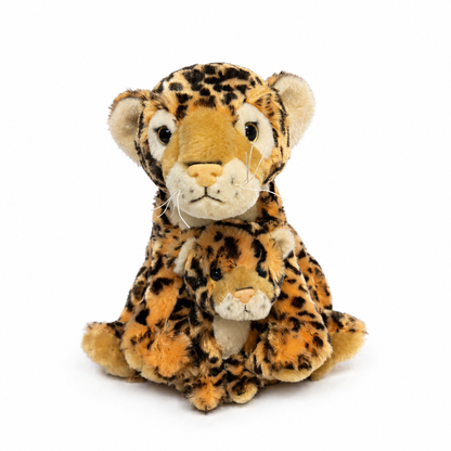 Peluche Leopardo con Bebe 25 cm Buinzoo