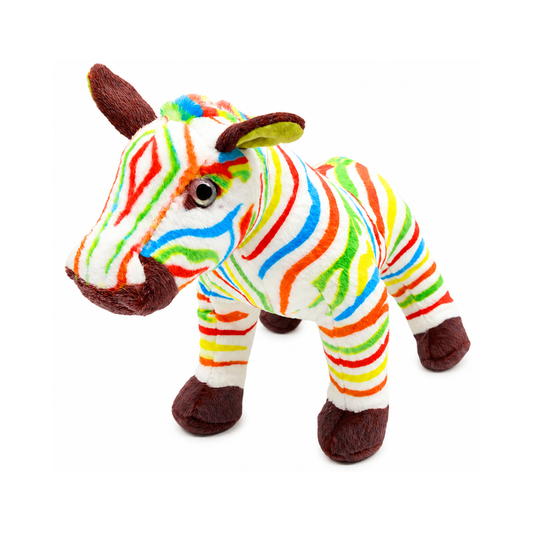 Peluche Cebra Arcoiris 27 cm Buinzoo