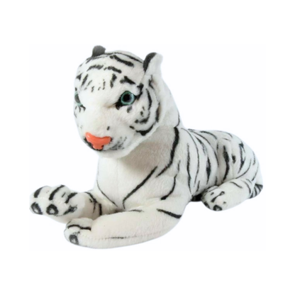 Peluche Tigre Blanco Acostado 30 cm Buinzoo