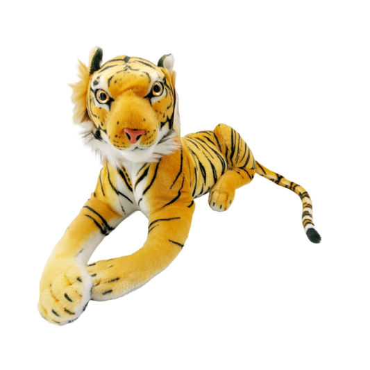Peluche Tigre Naranjo Grande Acostado  Buinzoo