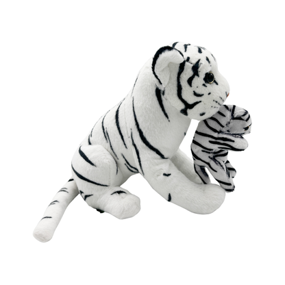 Peluche Tigre Blanco con Bebe 33 cm Buinzoo