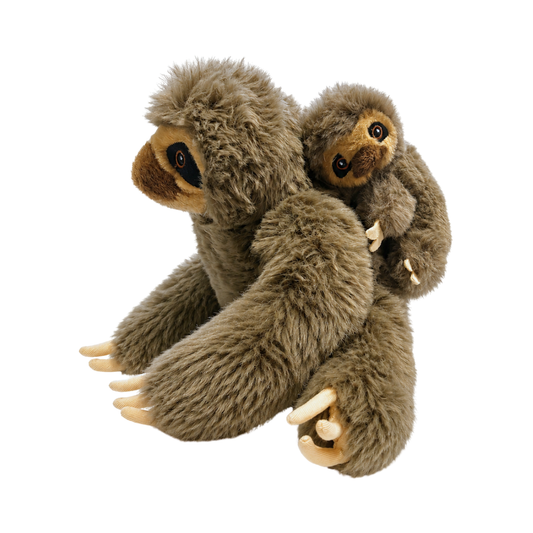 Peluche Perezoso con Bebe 30 cm Buinzoo