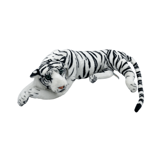 Peluche Tigre Blanco Descansando 60 cm Buinzoo