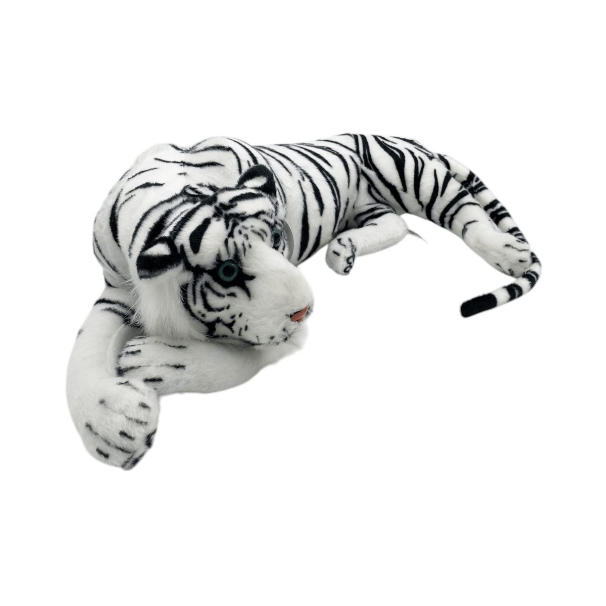 Peluche Tigre Blanco Descansando 60 cm Buinzoo