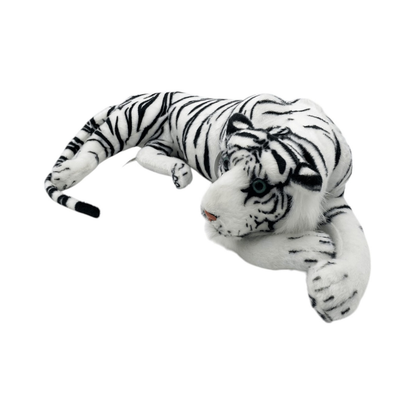Peluche Tigre Blanco Descansando 60 cm Buinzoo