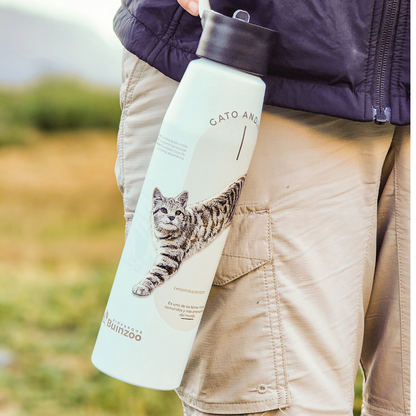 Botella Aluminio Gato Andino Especies En Peligro Buinzoo