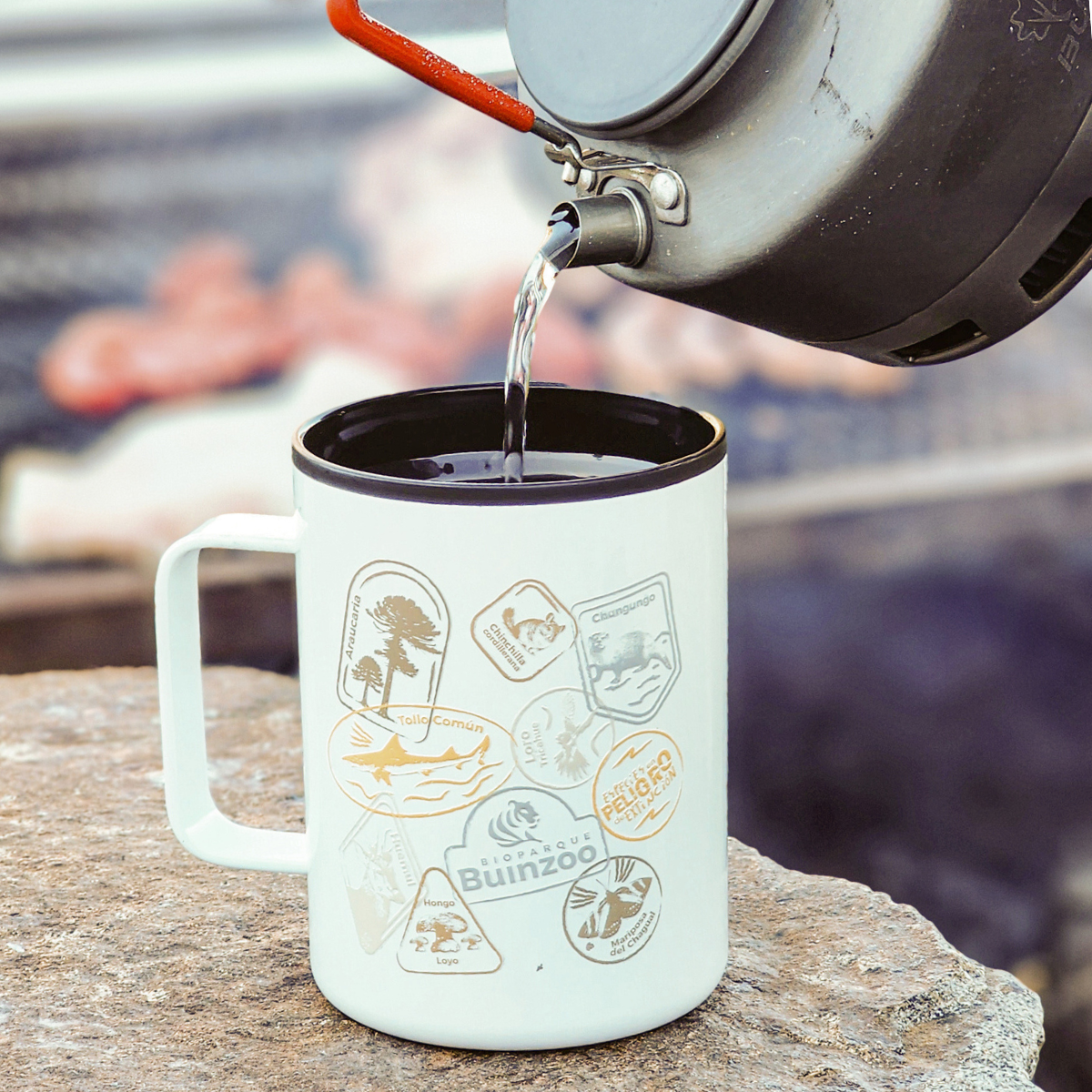 Vaso Térmico 450ml Mug Estampillas Especies En Peligro Buinzoo