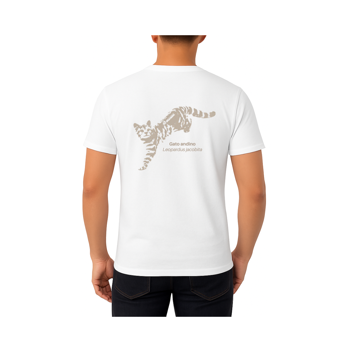 Polera Blanca Gato Andino Especies en Peligro Buinzoo