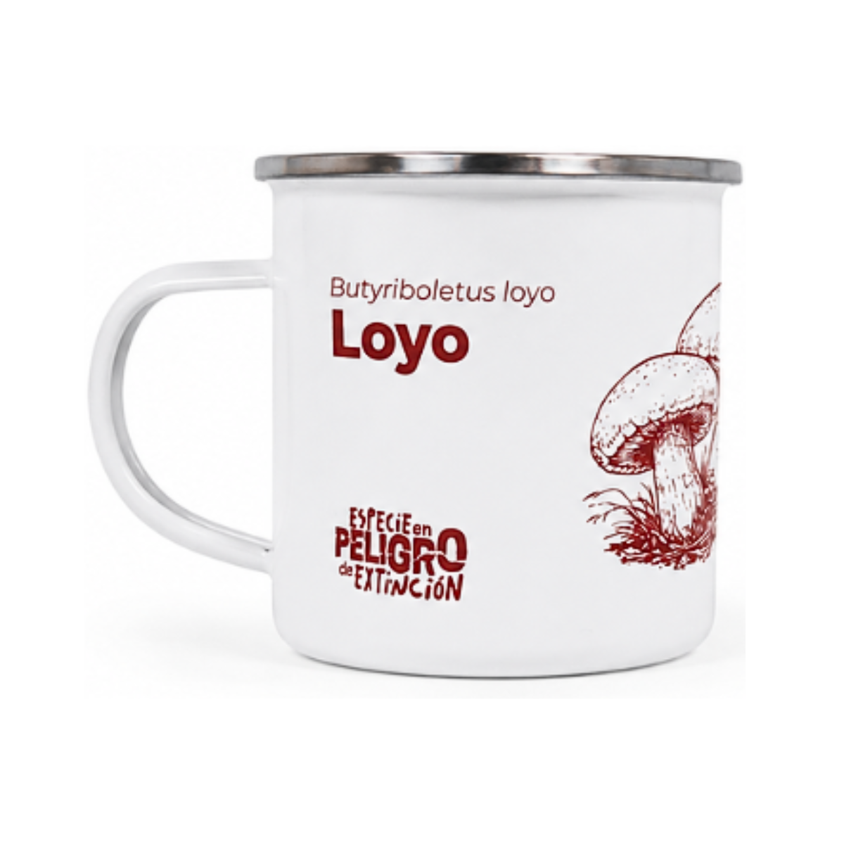 Taza Enlozada Hongo Loyo 350ml Especies En Peligro Buinzoo