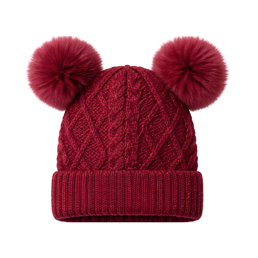 Gorro Chic Chiporro Doble Pompón Infantil Buinzoo